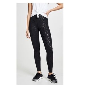 Terez Cheetah Foil Leggings in Black.